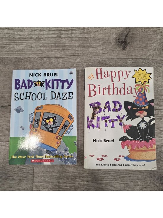 Nick Bruel Other - Bad Kitty School Daze & Happy Birthday Bad Kitty By Nick Bruel Paperback Set